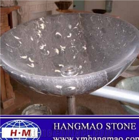 Grey Marbles Sink for Home Decoration