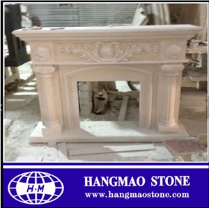 Natural Crema Marfil Beige Marble Fireplace Price