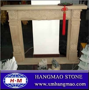Sale Carved Beige Marble Fireplaces