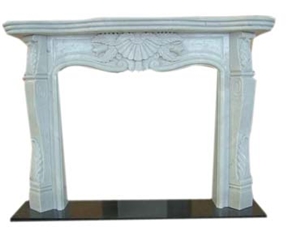 White Jade Stone Fireplace Design