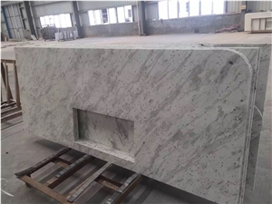 Andromeda Granite Kitchen Bar Countertop,Custom White Granite Worktops,Kitchen Island Tops