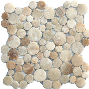 Mixed Quartz Stone Mosaic Tile