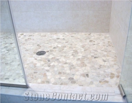 Shower Floor Mosaic Tile Bathroom, Pebble Mosaic Tile Shower Floor
