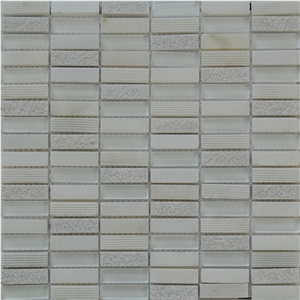 3d Glass Wall Mosaic/ Floor Mosaic Glass Polished Mosaic/Mosaic Pattern / Manmade Stone Mosaic Pattern