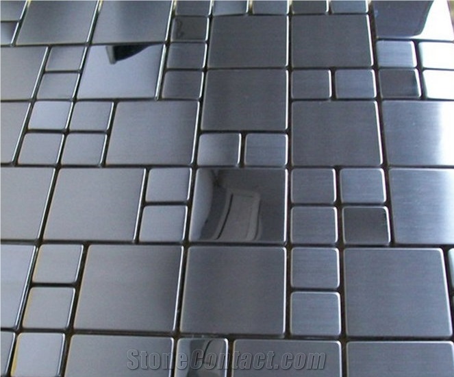 Black Glass Mosaic, Resin and Ceramic Wall and Floor Mosaic -For Luxury Hotel Commercial Project Use