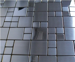 Black Glass Mosaic, Resin and Ceramic Wall and Floor Mosaic -For Luxury Hotel Commercial Project Use