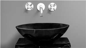 Black Marble Stone Sinks, Nero Marquina Marble Polished Round Basin, Stone Marble Oval Basins on Sales Direct from Factory