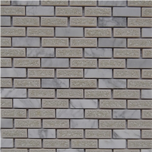 Carrara White Natural Stone Mosaic Pattern Tile and Laminated Ceramic Wall and Floor Tiles -Owned Factory
