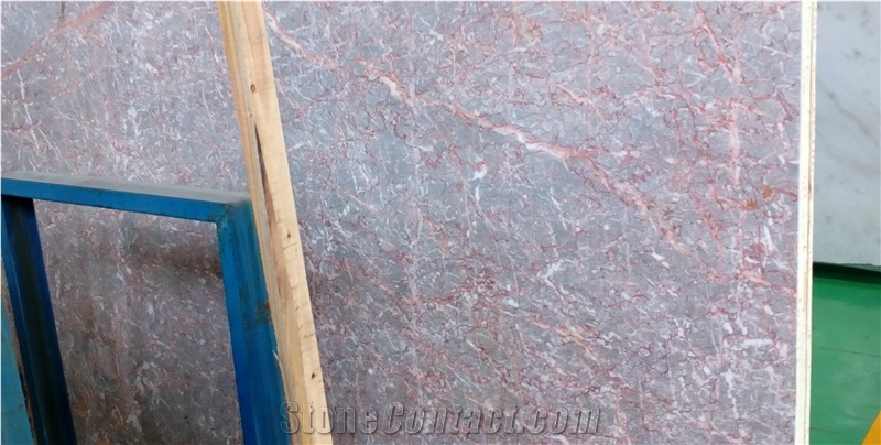 China Natural Polished Stone-New Red Marble with White Veins for Marble Floor and Wall Covering Tiles Patterns