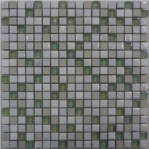 Chinese Popular Polished Glass Mosaic Pattern/305*305mm/Customized Size/ Best Quality/Wall Covering/Interior Decoration for Kitchen & Bathroom Background