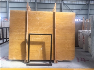 High Quality Iran and Turkey Natural Stone -Yellow Travertine Big Slabs and Tiles for Wall and Flooring Cover -Owned Factory