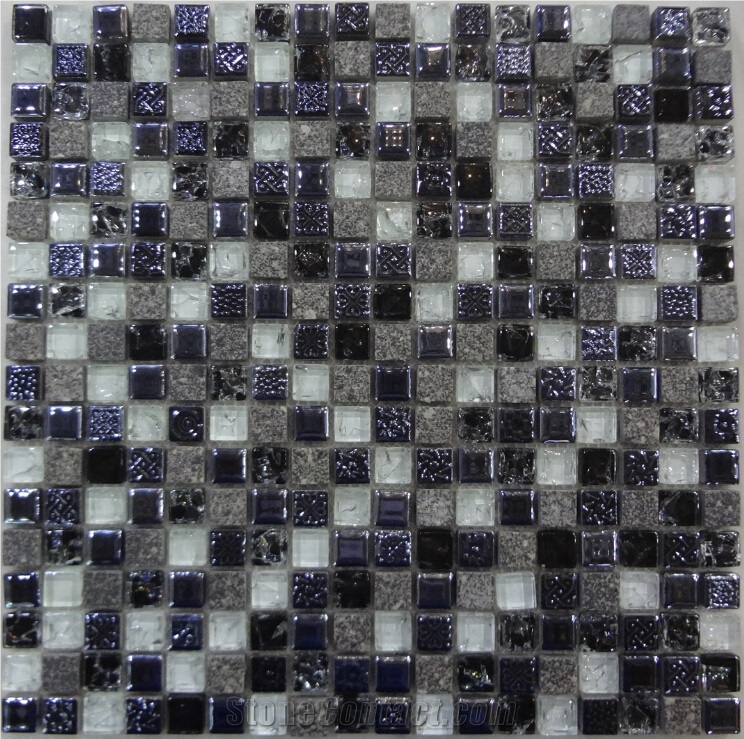 Interior Decoration Stone with Glass Mosaic on Sale, Also Including Ceramic, Resin Mosaic Stone Direct from China Factory, Nice Design for Your Choice