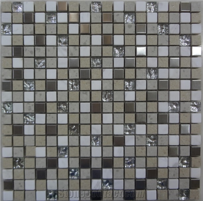 Interior Decoration Stone with Glass Mosaic on Sale, Also Including Ceramic, Resin Mosaic Stone Direct from China Factory, Nice Design for Your Choice