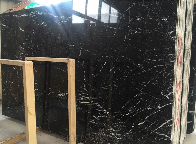 Italy Black China Marble Tile & Slab, Versailles Black Marble, Natural ...