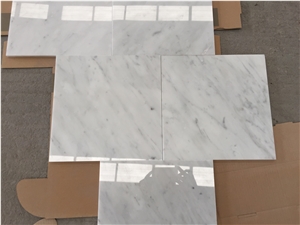 Italy Popular Natural Marble Bianco Carrara White Thin Tiles -High Quality and Usa Quality Standard -Xiamen Terry Stone