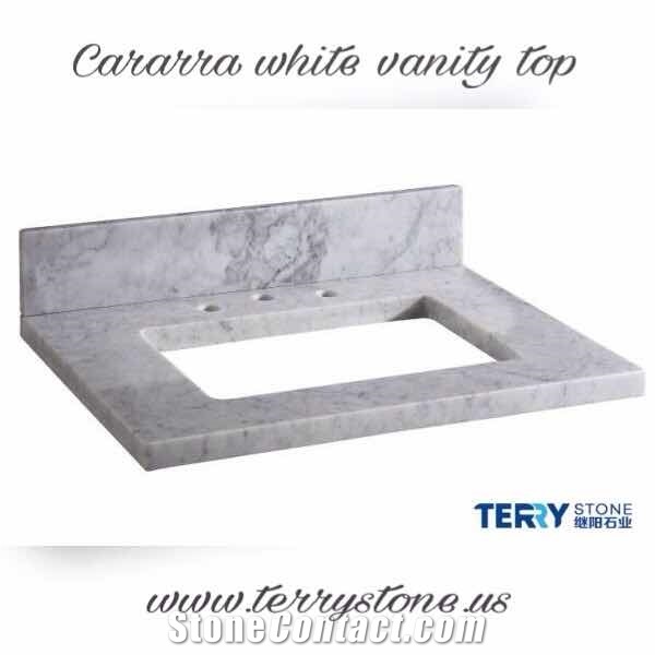 Italy White Cararra Marble Cd Vanity Tops/ Bianco Carrara Cd Bathroom Countertop/Blanc Carrara Honeycomb Panel Vanity Tops/White Cararra