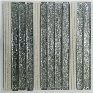 Linear Strips Mosaic Stone, Glass Mosaic Tile, China Mosaic Factroy, Metal Mosaic Tile, for Wall & Floor