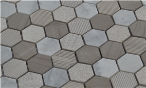 Marble Wall Mosaic/ Floor Mosaic, Mosaic Metal Series Mosaic Pearl Shell Mosaic Polished Mosaic Split/Mosaic Pattern / Manmade Stone Mosaic Pattern /Thin Laminated Mosaic /Laminated Mosaic Terry Stone