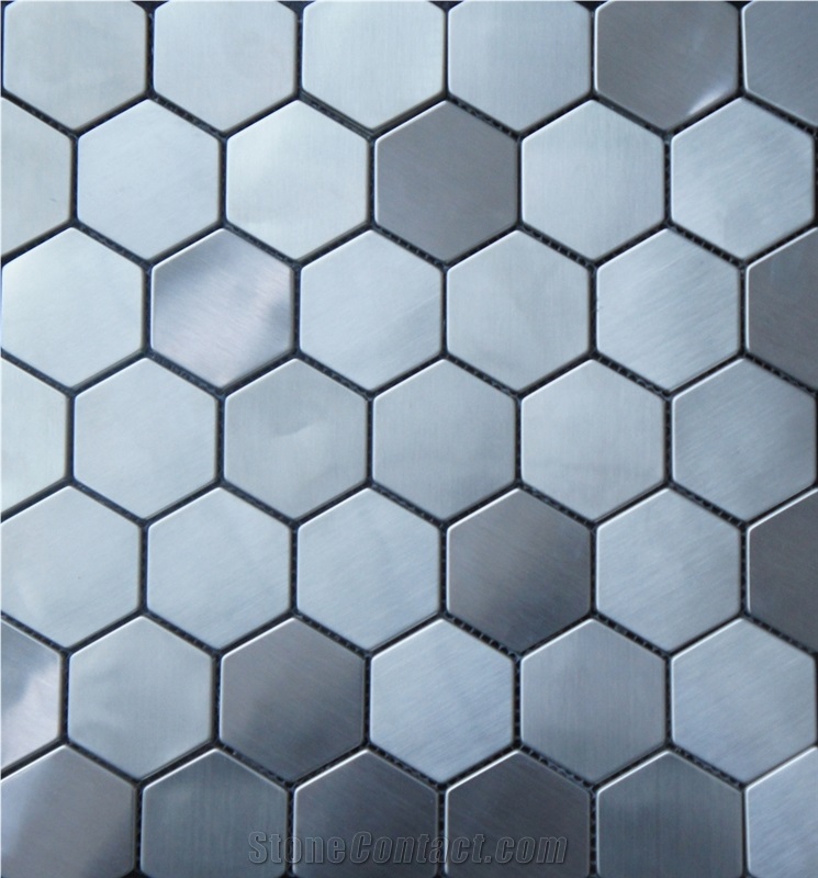 Multicolor Glass Mosaic Tile, Mixed with Ceramic Tile, All Kinds Of Color Choose, Hexagon Shape Mosaic for Floor & Wall