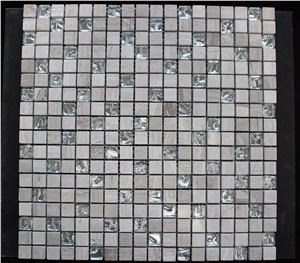 Natural Stone Guizhou White Wooden Grain,China Serpegiante Light Grey Wood Vein Marble Wenge Polished Grey Color 11*73mm Marble Mosaic Tile for Decoration