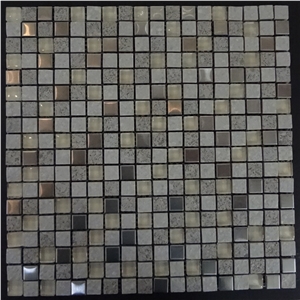 Pool Walling Marble Mosaic Grey Mosaic Tiles Mixed Ceramic Tiles Garden & Balcony Marble Mosaic, Kitchen Marble Mosaic, Elevator Mosaic