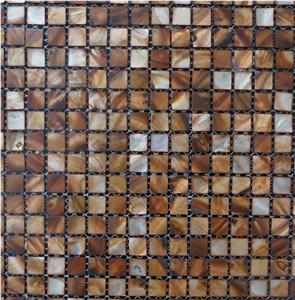 Popular Golden Pearl Shell Chips Mosaic for Wall and Floor Decoration and High Quality Villa Commercial Project