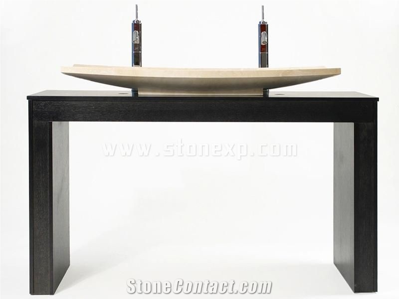 Round Golden & Black Marble Stone Sink & Basin, Good Quality Brown Marble Bowls, Natural Stone Sink on Sales