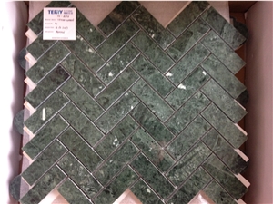 Verde Green Mosaic Series, Verde Green Mosaic, Wall Mosaic/ Floor Mosaic/ Polished Mosaic Split/Mosaic Pattern