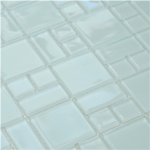 Very Light Green Glass Chip Wall and Floor Mosaic Pattern Tile for Swimming Pool -Western Style Popular Mosaics-Xiamen Terry Stone Co