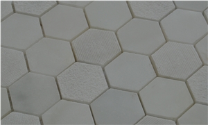White Marble Wall Mosaic/ Floor Mosaic Polished Mosaic Split/Mosaic Pattern / Thin Laminated Mosaic /Laminated Mosaic Terry Stone