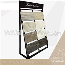 Metal Material Stone / Granite / Porcelain Tile Floor Display Rack