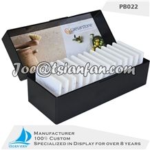 Plastic Black Quartz Tiles Display Sample Box-Pb022