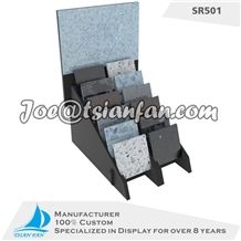 Quartz Stone Tile Desktop Wooden Frame