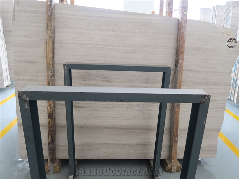 China Supplier White Wood Veins Grain Marble Slabs Tiles/China White Marble Slabs Floor Wall Covering Building Tiles