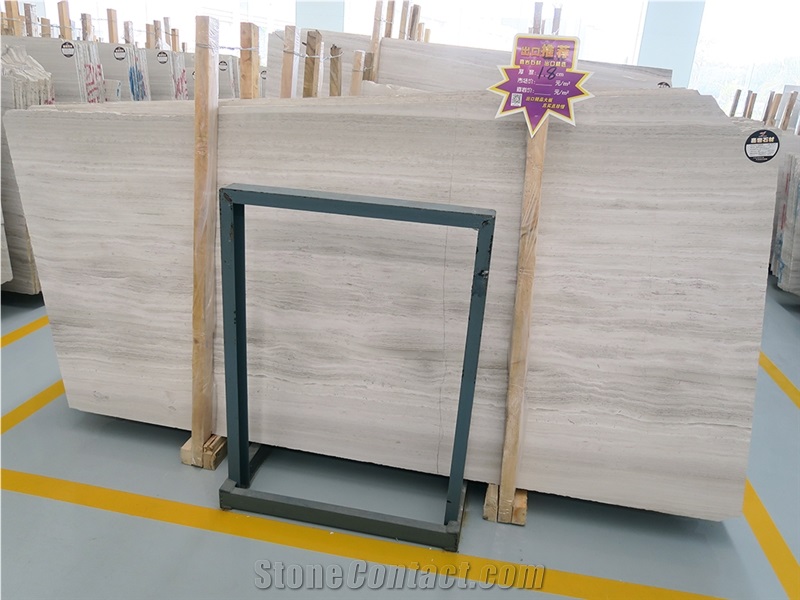 China Supplier White Wooden Grain Marble Stone Vein Cut Slabs,Tiles,Cut to Size