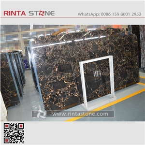 Black Golden Flower Marble Slabs Tiles Wall Clading Flooring Covering Athens Portoro Black Nero Portoro Yellow Black Marble Athens Golden Black Marble with White Veins