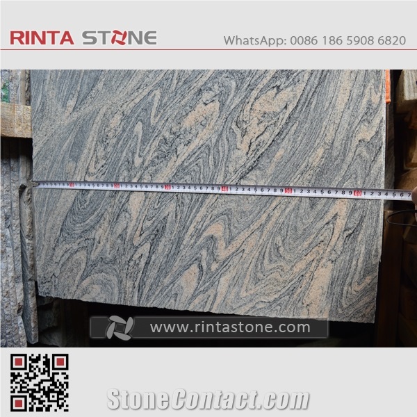 China Wave Sand Grey Granite Slabs Tiles Multicolour Granite G861 Granite Juparana Grey Pink Granite