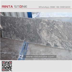 G261 Granite Slabs Tiles Juparana Granite Wave Sand Granite Juparana Grey Pink Granite Waves Pattern Stone