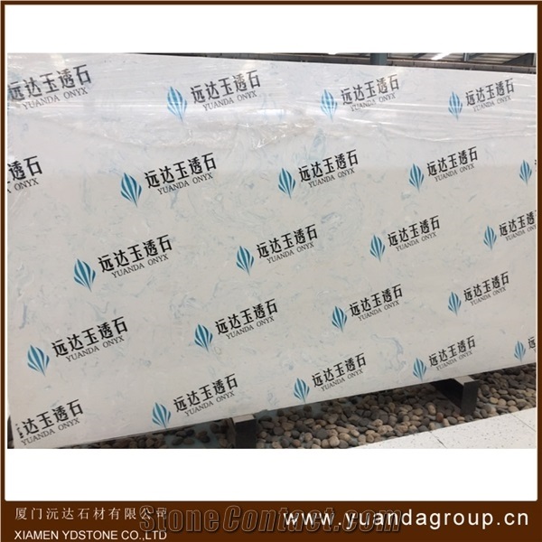 Blue Onyx Artificial Stone Slabs & Tiles, China White Artificial Stone