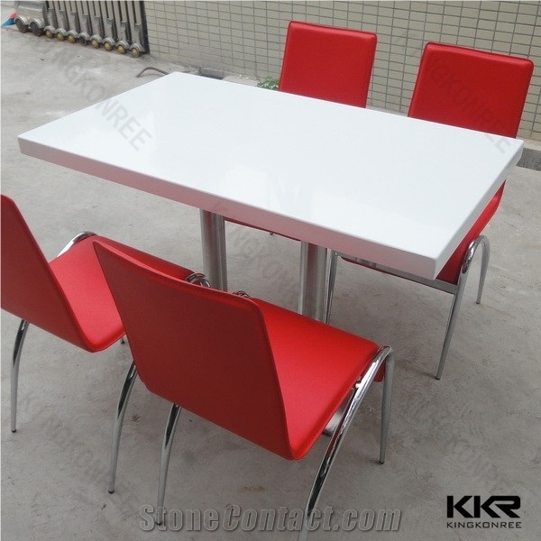 2017 Hot Sale China Manufacture Solid Surface Kfc Dining Table