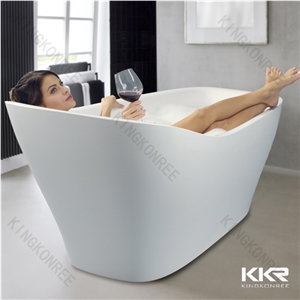 Italian Modern Cast Stone Acrylic Solid Surface Freestanding Bath Tub Made in China