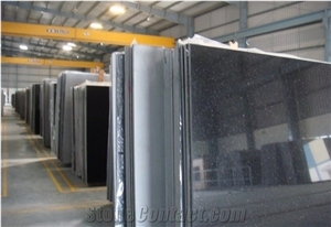 China Black Galaxy Granite Slabs and Tiles