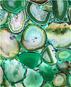 Semiprecious Stone Multi-Color Agate Slabs & Tiles