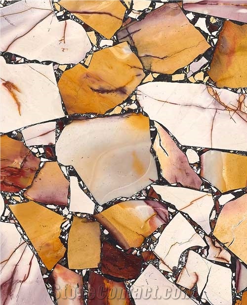 Semiprecious Stone Multi-Color Slabs & Tiles