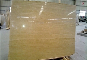 Turkey Polished Yellow Travertine Slab