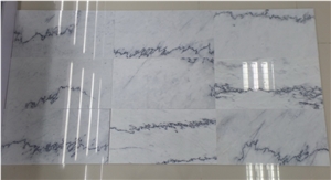 China Polished a B Grade Guangxi White Grey Vein Marble Tiles