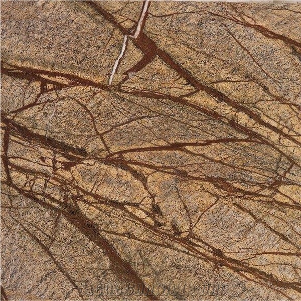 Factory Price Import Rainforest Brown Marble Slabs for Home Decoration