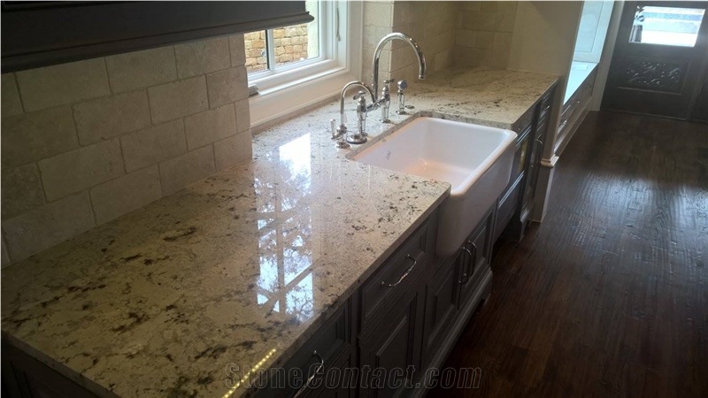 Snow Fall Granite Custom Kitchen Countertop
