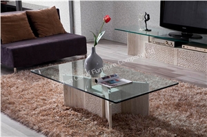 2017 Modern Marble Center Table for Living Room Furniture, Glass Coffee Table