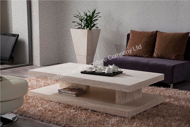 High Quality Rectangle Travertine Coffee Table